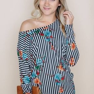 Cottonwood - Orangesicle Floral/Stripe